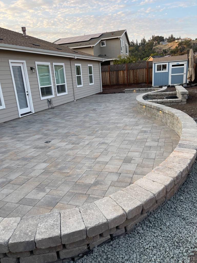Paver driveway installed by Best Construction Inc.